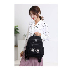 Chibao Nylon Shoulder Bag For Women - Black