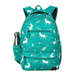 Espiral Cat Fabric Unicorn Backpack For Women - CDEUB04 - Turkish Blue