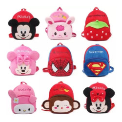 Cartoon Stuffed Pre-Schooling Soft Backpack for Kids-Multicolor