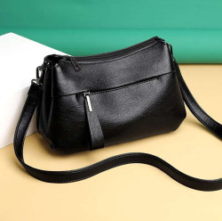 Crossbody bag atipasial leather ( black colour )