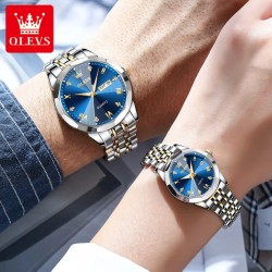 Olevs Stylish Couple-Blue Watch