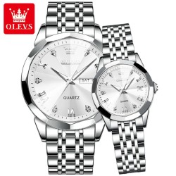 Olevs Stylish Couple-Sliver Watch