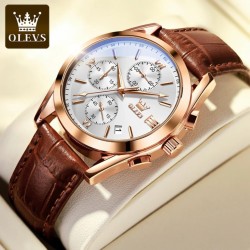 Olevs 2872 Fashionable Analog leather Men's Watch