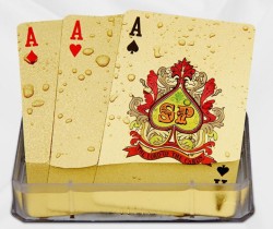 New 24K Gold Playing Cards Plastic Poker Game