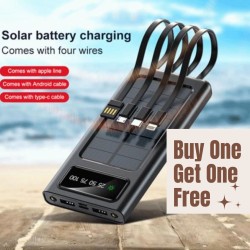 Buy 1 Solar Power Bank 20000mAh with External Battery & Get 1 Free