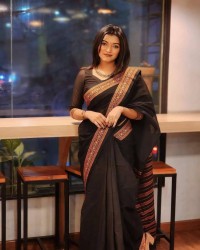 Cotton Saree (Black)