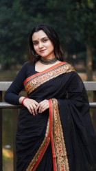 Cotton Saree (Black)