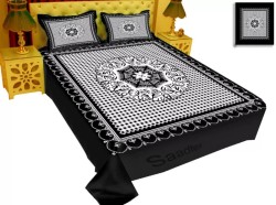 Exclusive King Size Full cotton fabric Panel Bedsheet