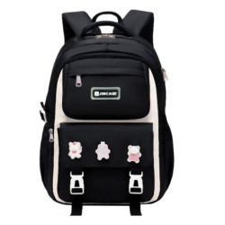 Kids Backpack Waterproof Primary Schoolbag (black)